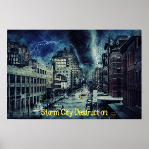 Storm Stadsvernietiging Poster