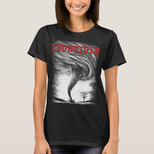Storm tornado twister en orkaan weer in Surv T-shirt