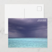 Storm van de Oceaan in het briefkaart van Barbuda (Voorkant / Achterkant)