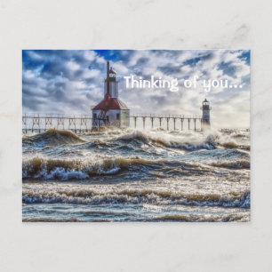 Storm van de vuurtoren van St. Joseph denkt aan u Briefkaart