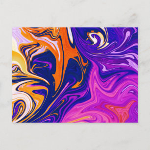 Storm voor kleuren Beste abstracte schilderij Briefkaart