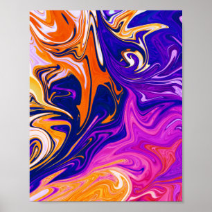 Storm voor kleuren   Beste abstracte schilderij Poster