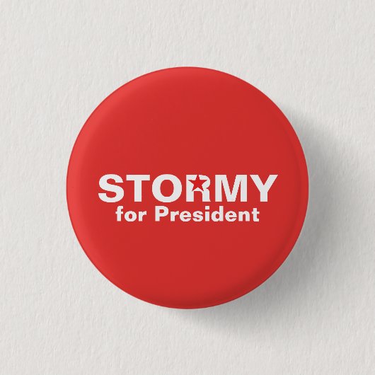 Storm voor President Ronde Button 3,2 Cm (Voorkant)