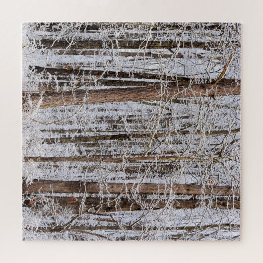 Storm Winter Ice in het bos Legpuzzel (Horizontaal)