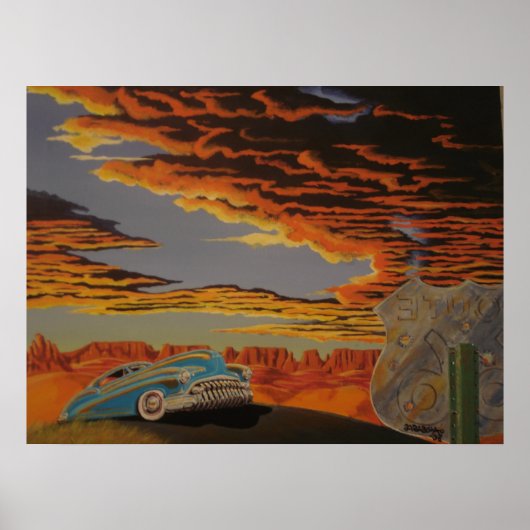 Storm woestijn poster (Voorkant)