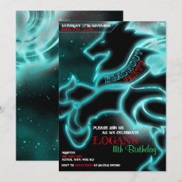 Storm Wolf Blackout Party-uitnodigingen Kaart