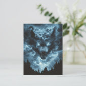 Storm Wolf Geest Briefkaart (Staand voorkant)