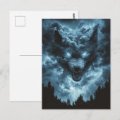 Storm Wolf Geest Briefkaart (Voorkant / Achterkant)