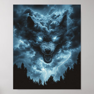 Storm Wolf Geest Poster