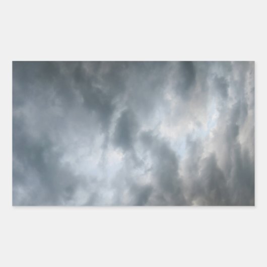 Storm wolken breken rechthoekige sticker (Voorkant)