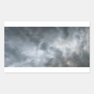 Storm wolken breken rechthoekige sticker