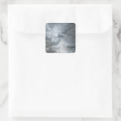 Storm wolken breken vierkante sticker (Tas)