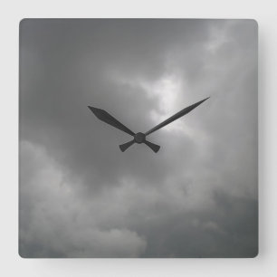 Storm wolken wandklok vierkante klok