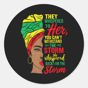 Storm Zwarte Vrouwen Juneteenth 1865 Freedom Afric Ronde Sticker