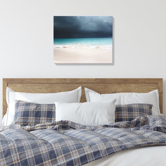 stormachtig strand verpakt canvas (Insitu (Slaapkamer))