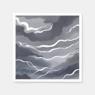 Stormachtige luchten Donker aquarel Servet