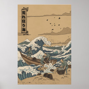 Stormachtige Zee Poster