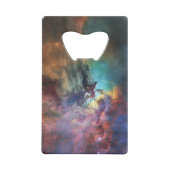 Stormachtige Zeeen van Lagune Nebula in Boogschutt Kredietkaart Flessenopener (Achterkant)