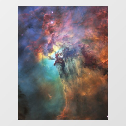 Stormachtige Zeeen van Lagune Nebula in Boogschutt Raamsticker (Vel)