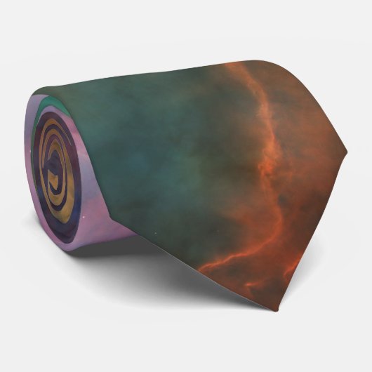 Stormachtige Zeeen van Lagune Nebula in Boogschutt Stropdas (Opgerold)