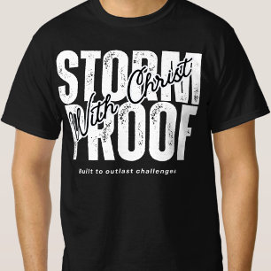 Stormbestendig met Christus - Bid Jezus Bijbel Zwa T-shirt