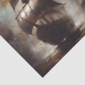 Stormbound Viking Ships Decoupage Tissuepapier (Detail)