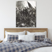 Storming van Stony Point, juli 1779 Canvas Afdruk (Insitu (Slaapkamer))