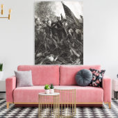 Storming van Stony Point, juli 1779 Canvas Afdruk (Insitu (Woonkamer))