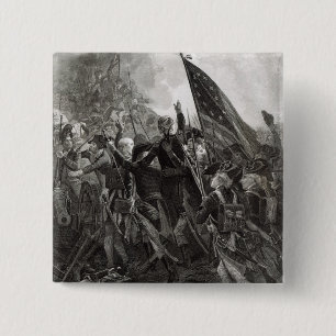 Storming van Stony Point, juli 1779 Vierkante Button 5,1 Cm