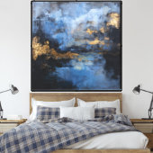 Stormlight Horizon – Art mural abstrait (Insitu(Chambre))