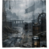 Stormresten — Nasleep van het Piratenschip Douchegordijn (Voorkant)