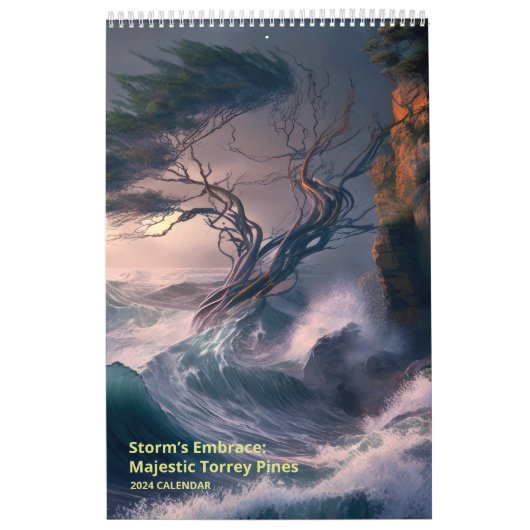 Storm's Embrace: Majestic Torrey Pines Kalender (Hoes)