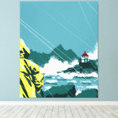 Stormwatch: Eiland Majesteit Canvas Afdruk (Insitu (Houten vloer))