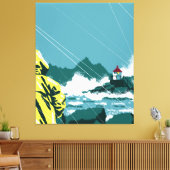 Stormwatch: Eiland Majesteit Canvas Afdruk (Insitu (Woonkamer))