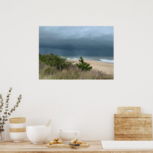Stormy Beach scène Poster (Keuken)