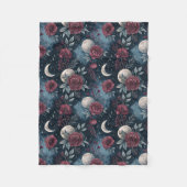 Stormy Bourgondië Herfst Roos Dreamscape Fleece Deken (Voorkant)