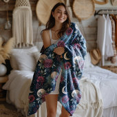 Stormy Bourgondië Herfst Roos Dreamscape Fleece Deken