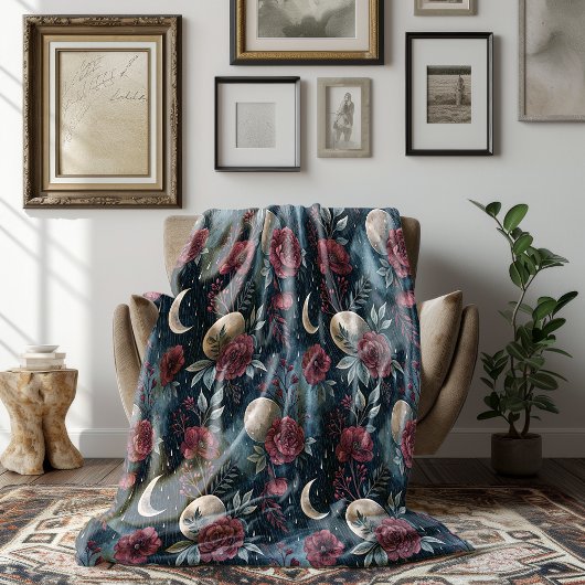 Stormy Bourgondië Herfst Roos Dreamscape Fleece Deken