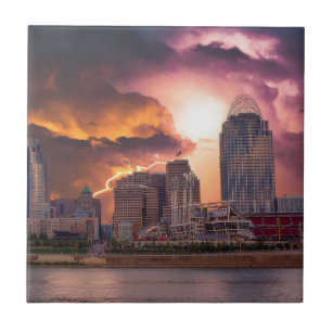 Stormy Cincinnati Great American Ball Park Tegeltje