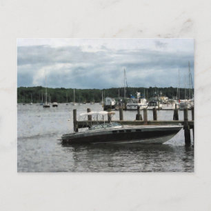 Stormy Day in de Harbour Essex CT Briefkaart
