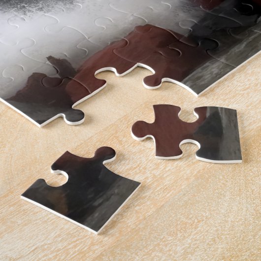 Stormy Day, Lighthouse Duluth Minnesota Jigzaag Pu Legpuzzel (Zijkant)