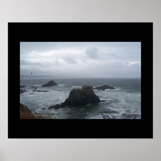 Stormy Day Oregon Coast Poster (Voorkant)