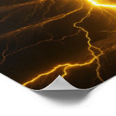 Stormy Fur in Donkergeel Poster (Hoek)