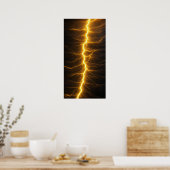 Stormy Fur in Donkergeel Poster (Keuken)