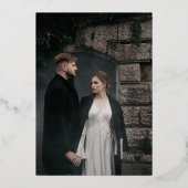 Stormy Gold Elegant Tarot Kaart Wedding (Achterkant)