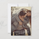 Stormy Grey · Kleur Blok Foto Save The Date (Achterkant)