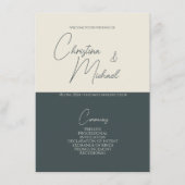 Stormy Grey ・ Programme de mariage manuscrit de sc (Devant)