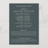 Stormy Grey ・ Programme de mariage manuscrit de sc (Dos)