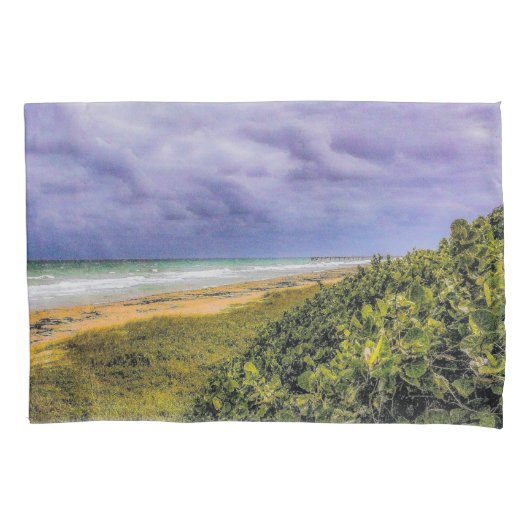 Stormy Jupiter Beach Kussensloop (Voorkant-Links)