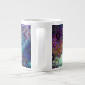 Stormy kleurful waterverf abstract met diamant extra grote mok (Achterkant)